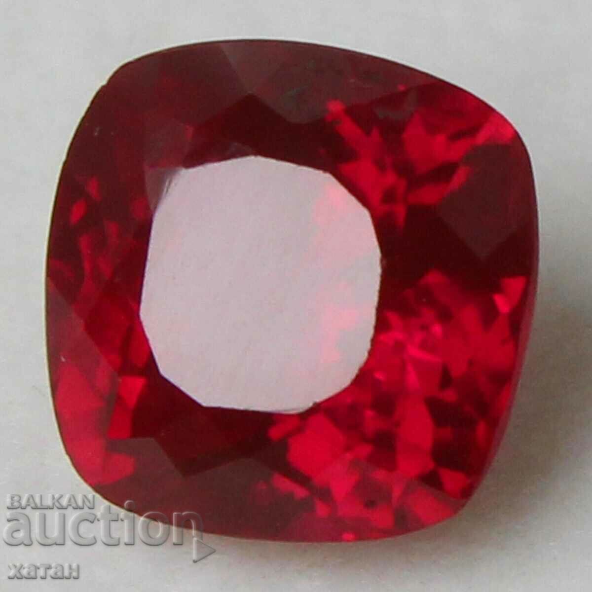 BZC! 2.10 ct. natural ruby cushion facet cert GDL of 1 st.!