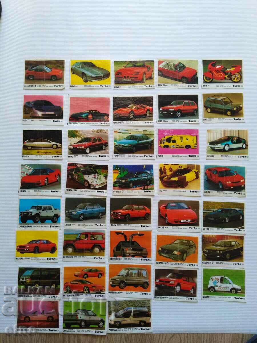 38 pcs. SOCIAL GUM PICTURES-TURBO