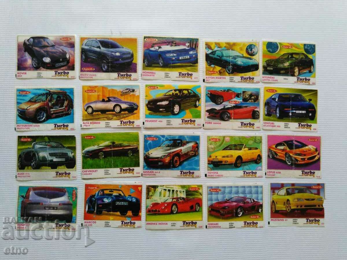 20 pcs. SOCIAL GUM PICTURES-TURBO