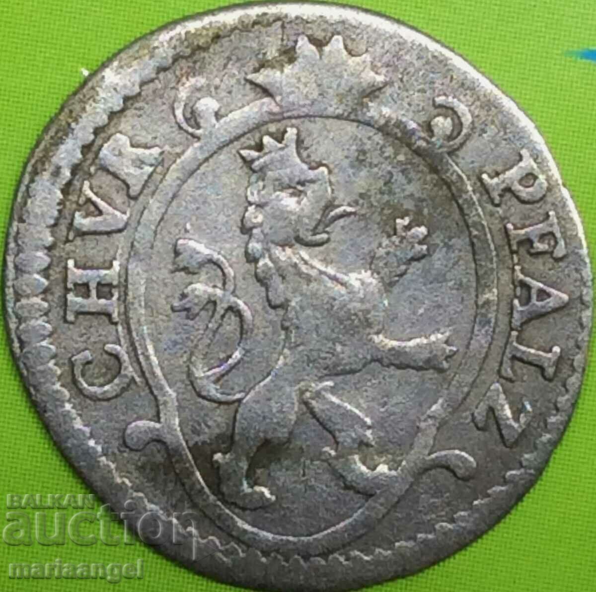 Παλατινάτο 2 Kreuzer 1745 Γερμανία Μέγ. Friedrich 22mm Ag σπάνιο