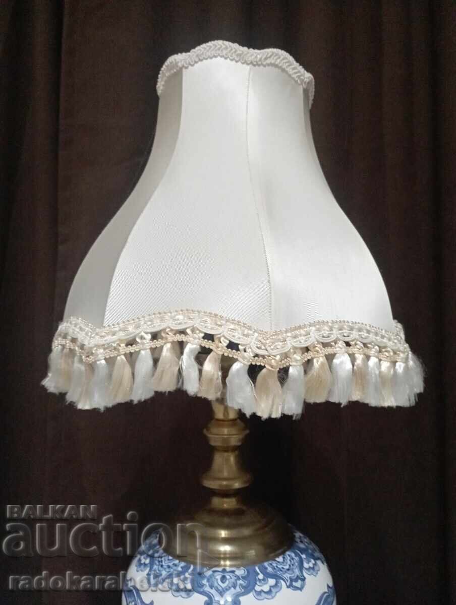 Set of two large antique porcelain lamps - lamp - 5