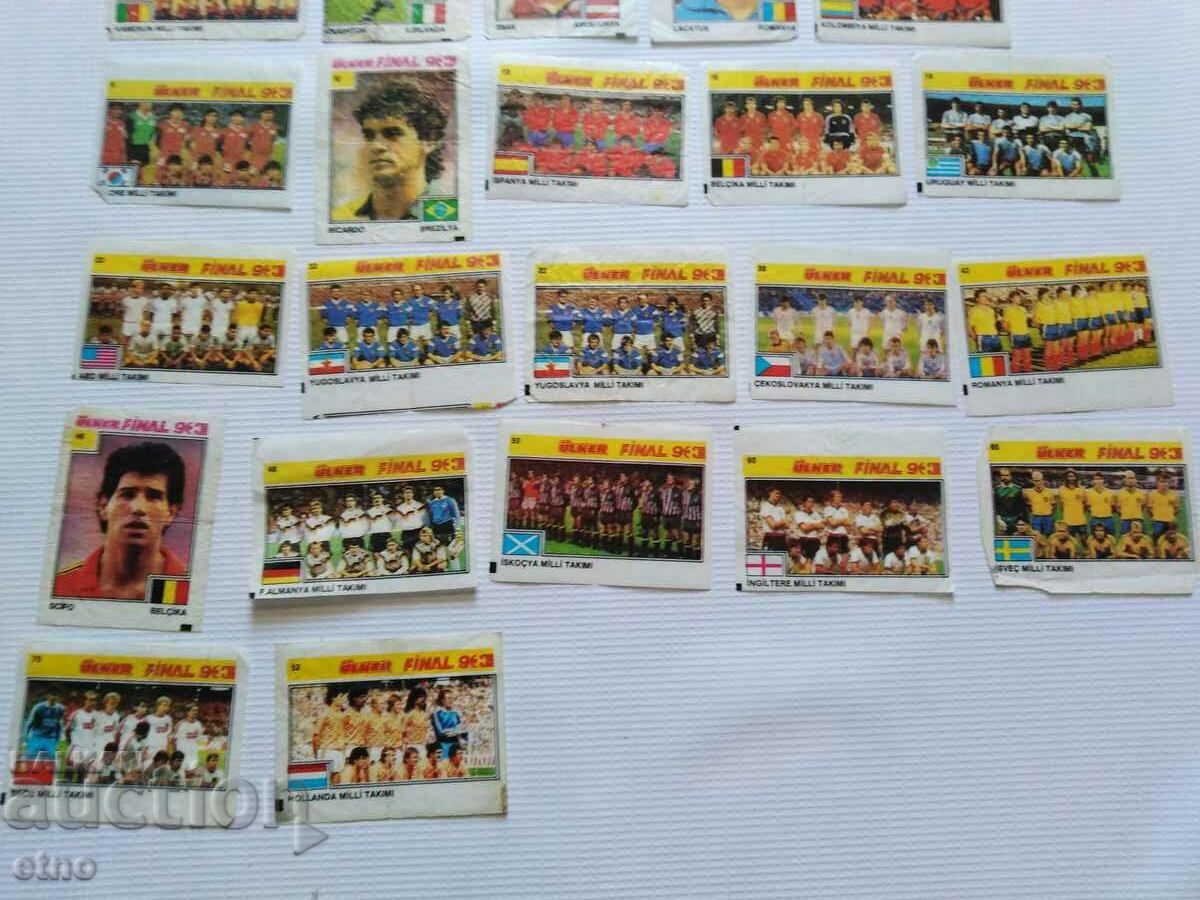 Auction 22 pcs. SOCIAL GUM PICTURES-FINAL 90, FOOTBALL Auction 22 pcs. SOCIAL GUM PICTURES-FINAL 90, FOOTBALL