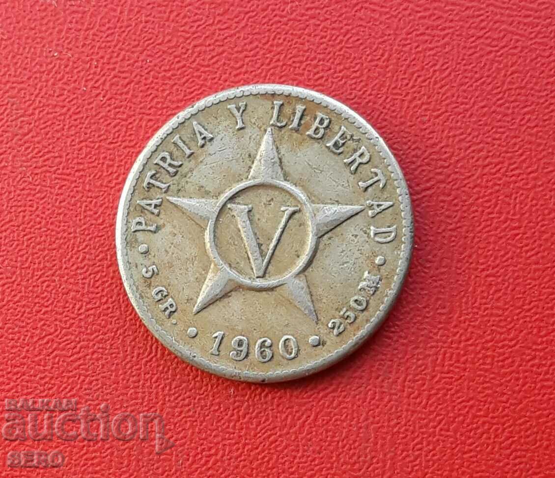 Cuba-5 centavos 1960