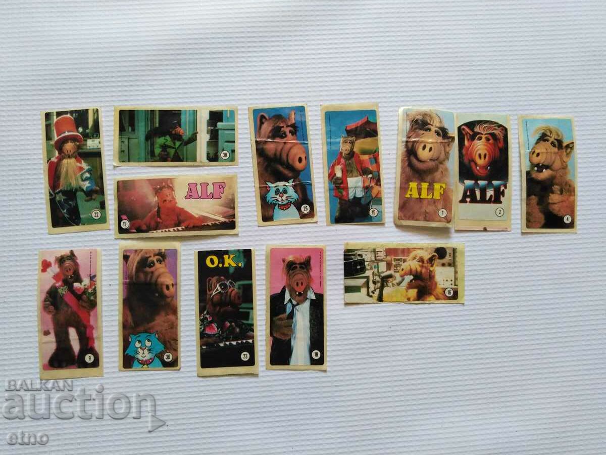 13 pcs. SOCIAL PICTURES OF GUM, STICKERS - ALF