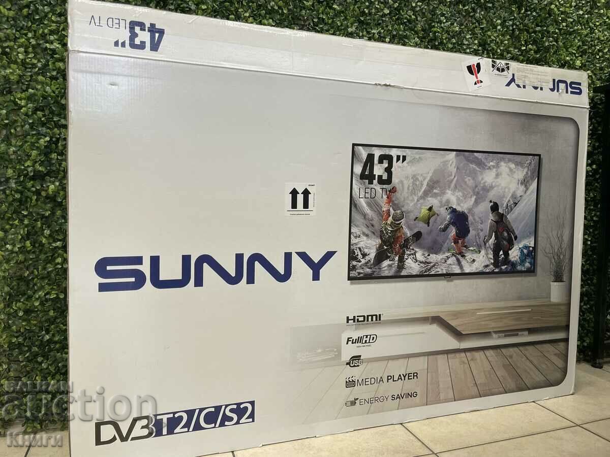 Телевизор Sunny 43 FHD, Smart, Android 9, DVB-T2CS2, DLED