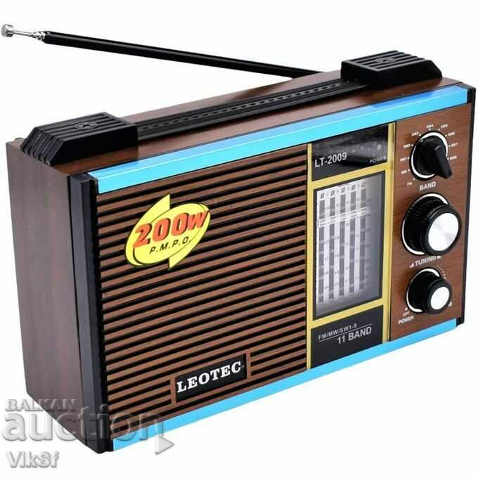 Radio Leotec, clasic, portabil, 11 benzi, 3W