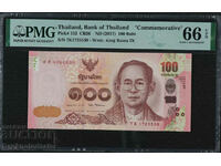 Thailand 100 Baht 2017 Pick 131 Unc PMG 66