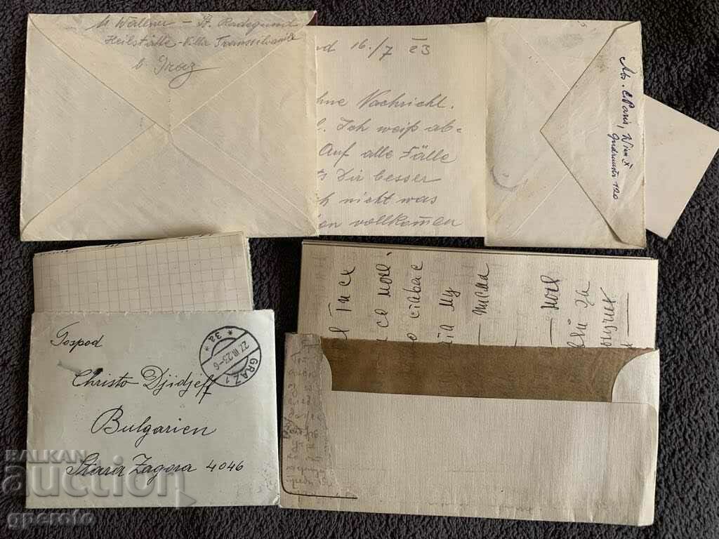 Auction Old traveled envelopes with original letters to Austria - Lot 1 Auction Old traveled envelopes with original letters to Austria - Lot 1