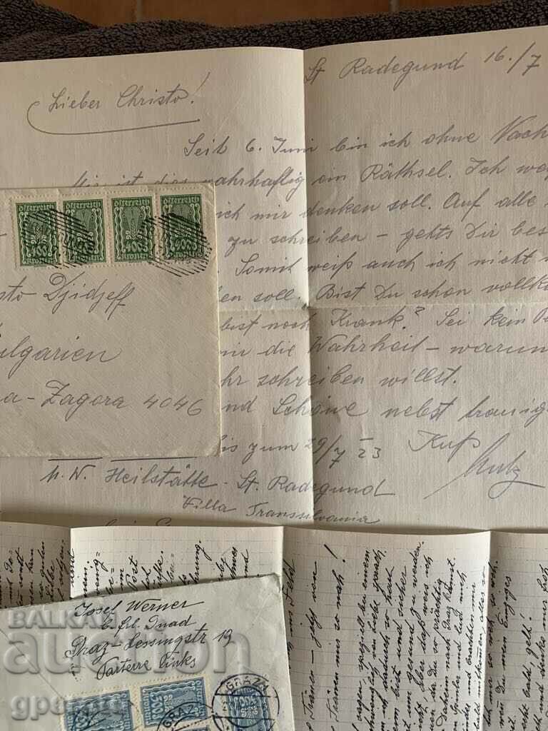 Delivery of Old traveled envelopes with original letters to Austria - Lot 1 Delivery of Old traveled envelopes with original letters to Austria - Lot 1