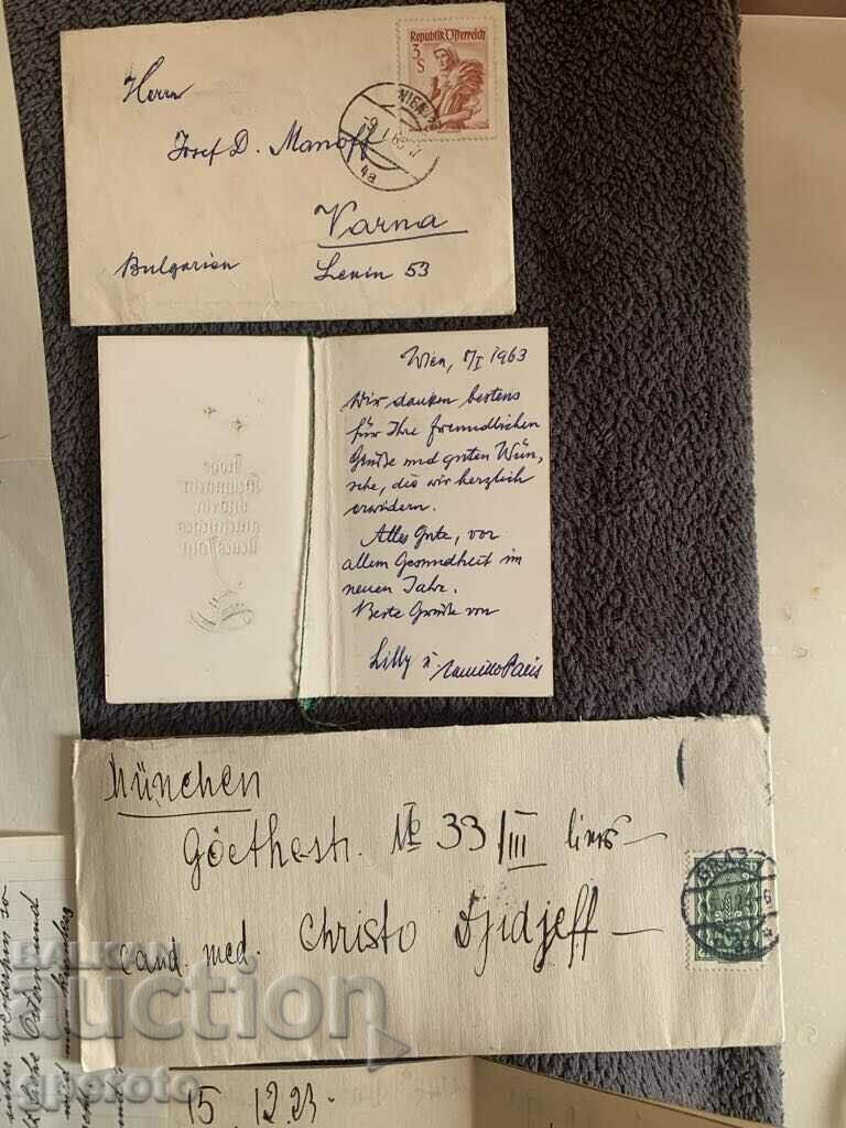 Old traveled envelopes with original letters to Austria - Lot 1 - 7 Old traveled envelopes with original letters to Austria - Lot 1 - 7