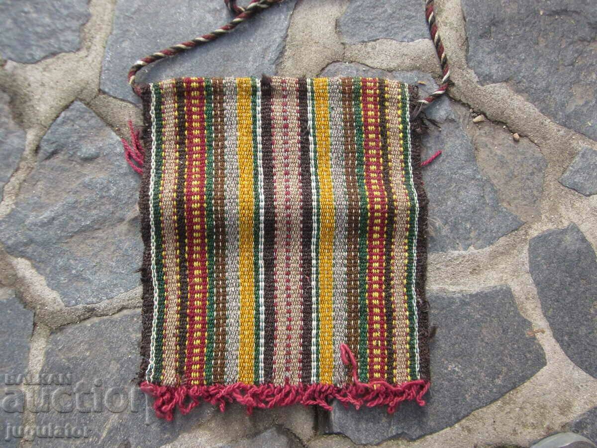 old Bulgarian revival folk woolen bag bag - 6