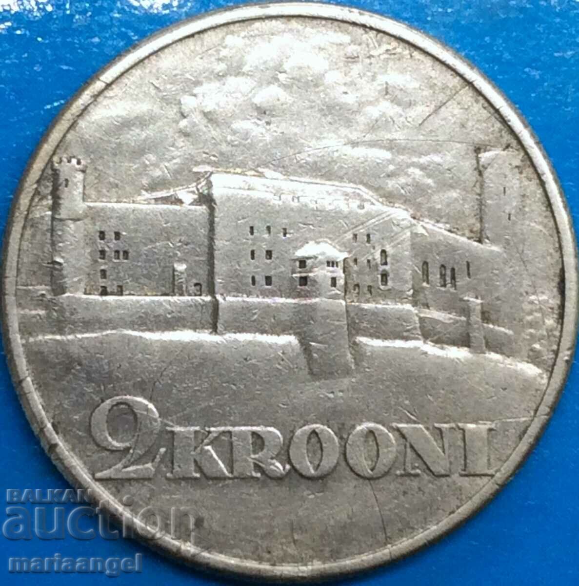 Estonia 2 coroane 1930 Tallinn argint