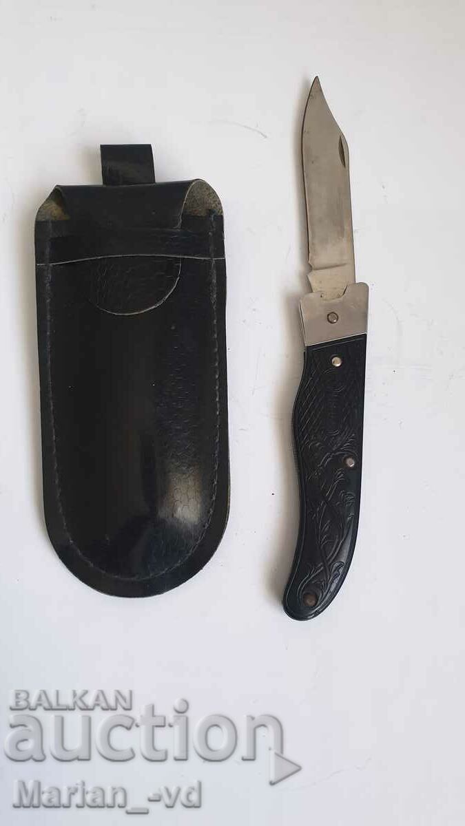 Rare Folding hunting knife Factory "Voenohot" Kolpino