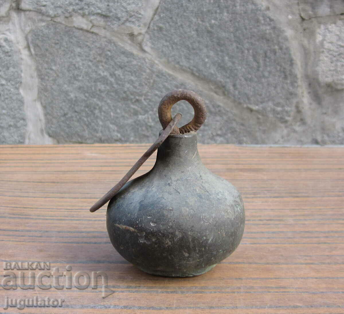 αντίκα μπρούτζινο μάκρος αχλαδιού βάρους για οθωμανική ζυγαριά με τιμή 30.00 BGN | € 15.34 αντίκα μπρούτζινο μάκρος αχλαδιού βάρους για οθωμανική ζυγαριά με τιμή 30.00 BGN | € 15.34