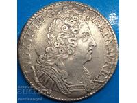 France ECU 1709 B - 3 Crowns Louis XIV Silver - Quality!