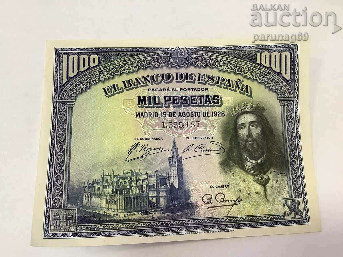 Испания 1000 песети 1928 година UNC