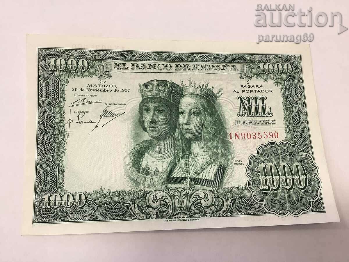 Испания 1000 песети 1957 година UNC