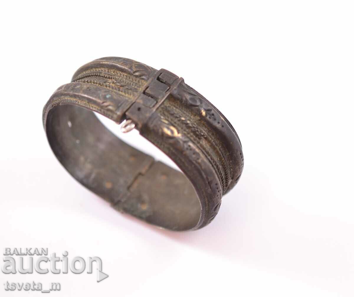 Antique bracelet, silver alloy, folk costume