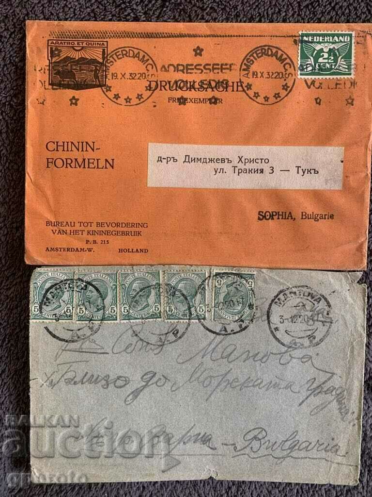 Old traveled envelopes (Holland+Italy)-Lot-3