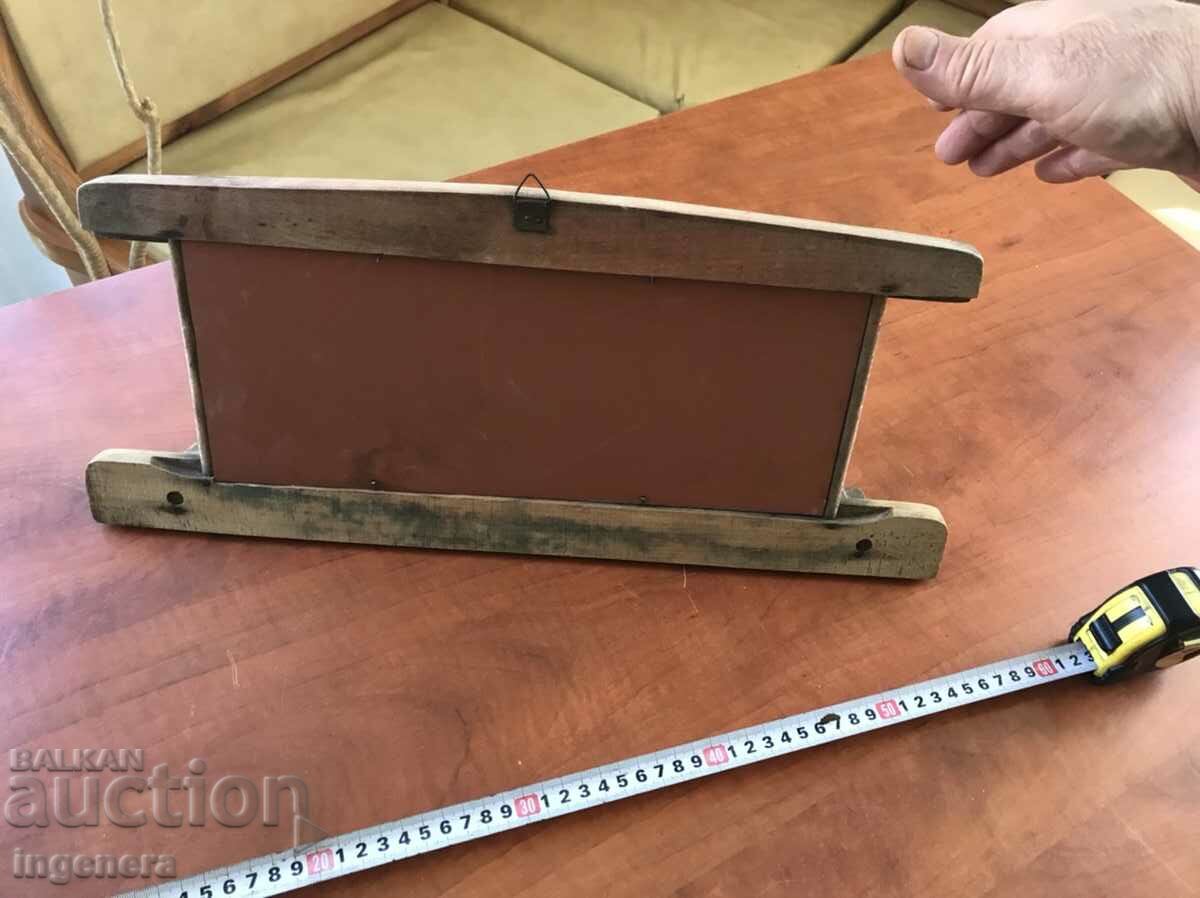 TOWEL RACK MIRROR CARVING WOOD FROM THE EARLY SOC - 5