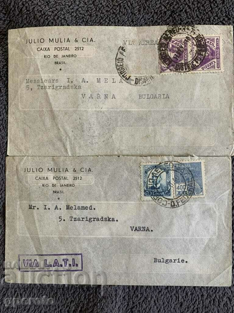 Old travel envelopes - Lot - 5