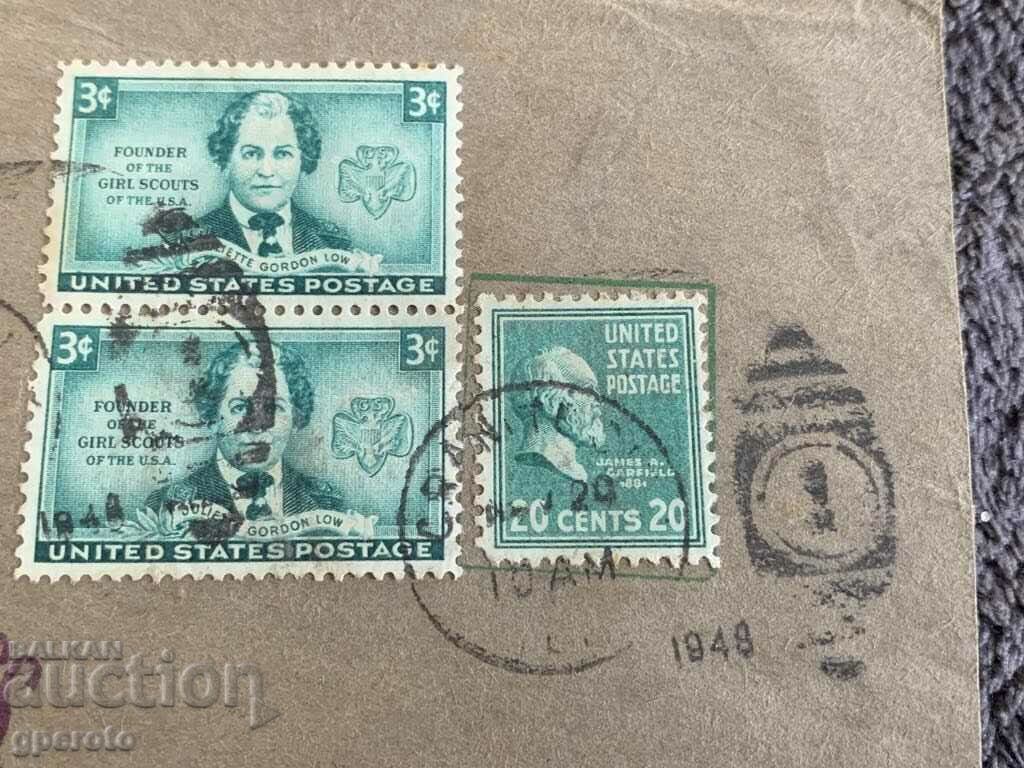 Auction Old Traveled Envelope - United States of America Auction Old Traveled Envelope - United States of America