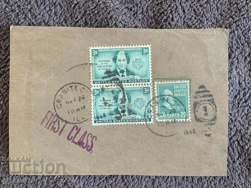 Old Traveled Envelope - United States of America Old Traveled Envelope - United States of America