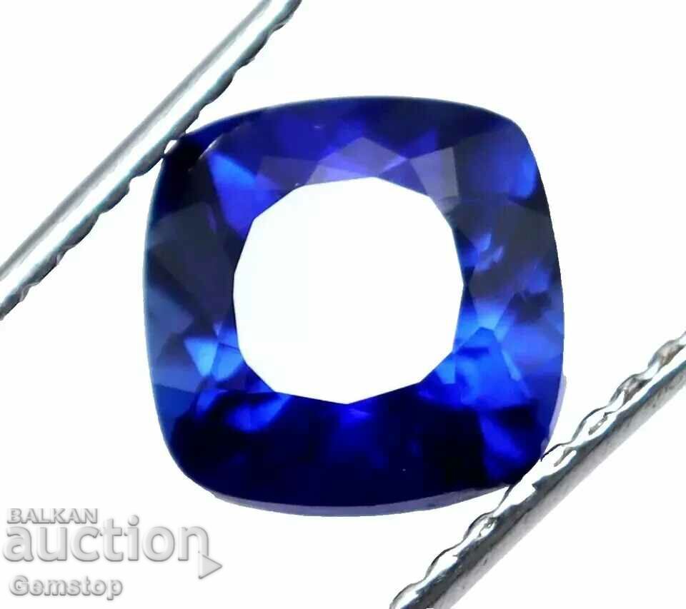 BZC! 12.45 k natural sapphire cushion of 1st!