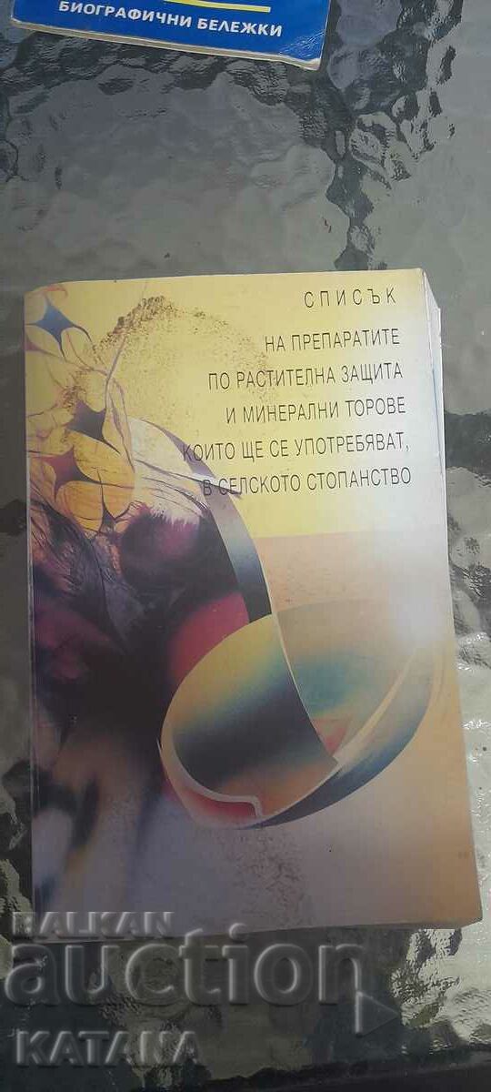 List of plant protection products List of plant protection products