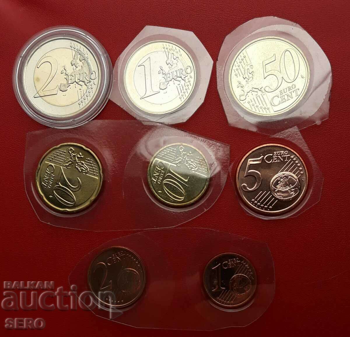 Netherlands-lot 8 euro coins 2017