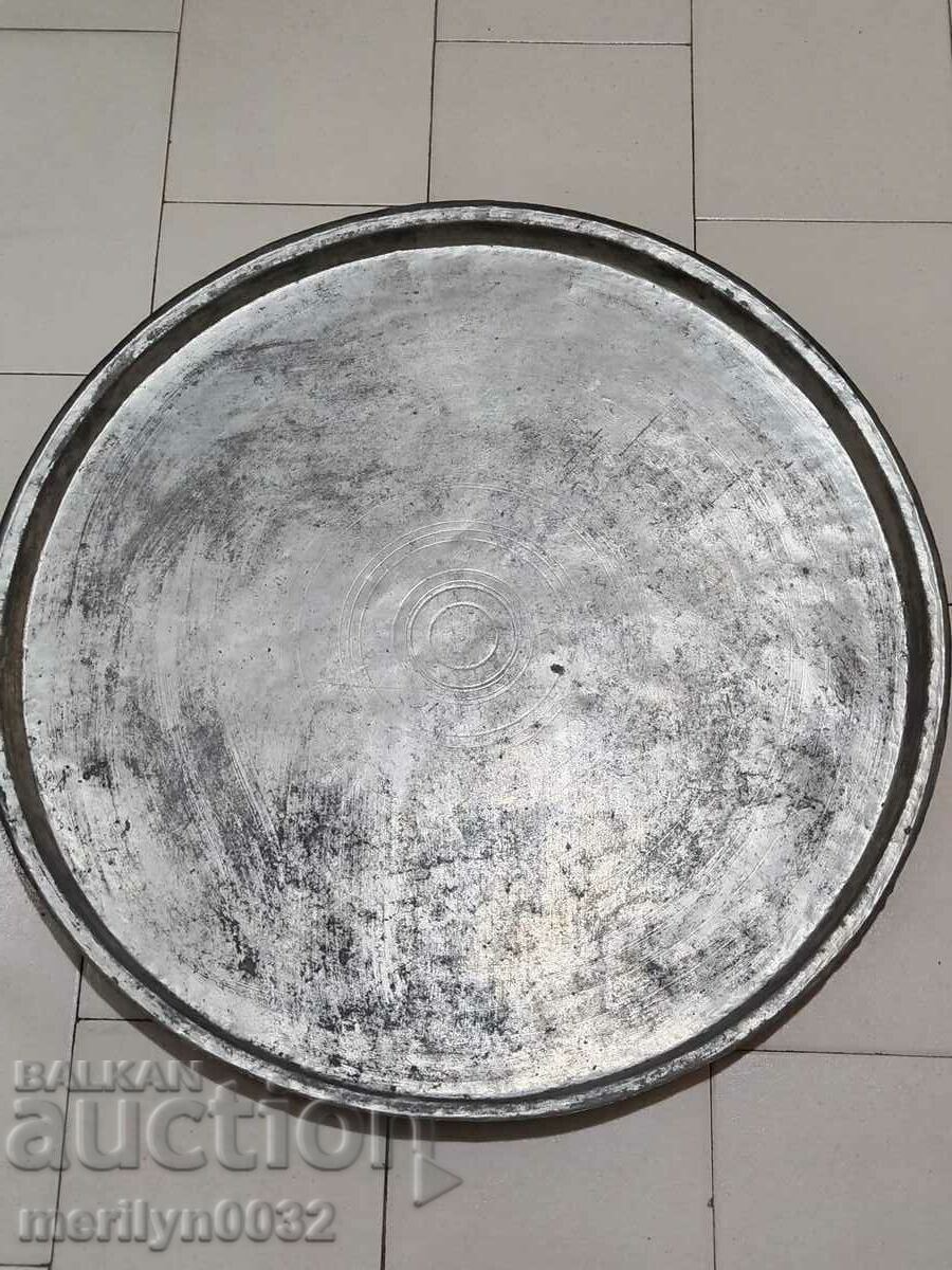 Delivery of Large Revival Pie Pan Blue Copper Copper Dish Delivery of Large Revival Pie Pan Blue Copper Copper Dish