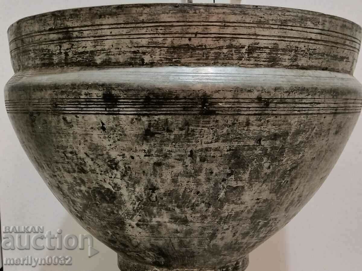 Old font 48/32 cm for water baptism copper cauldron vessel cup with price 549.00 BGN | € 280.70 Old font 48/32 cm for water baptism copper cauldron vessel cup with price 549.00 BGN | € 280.70