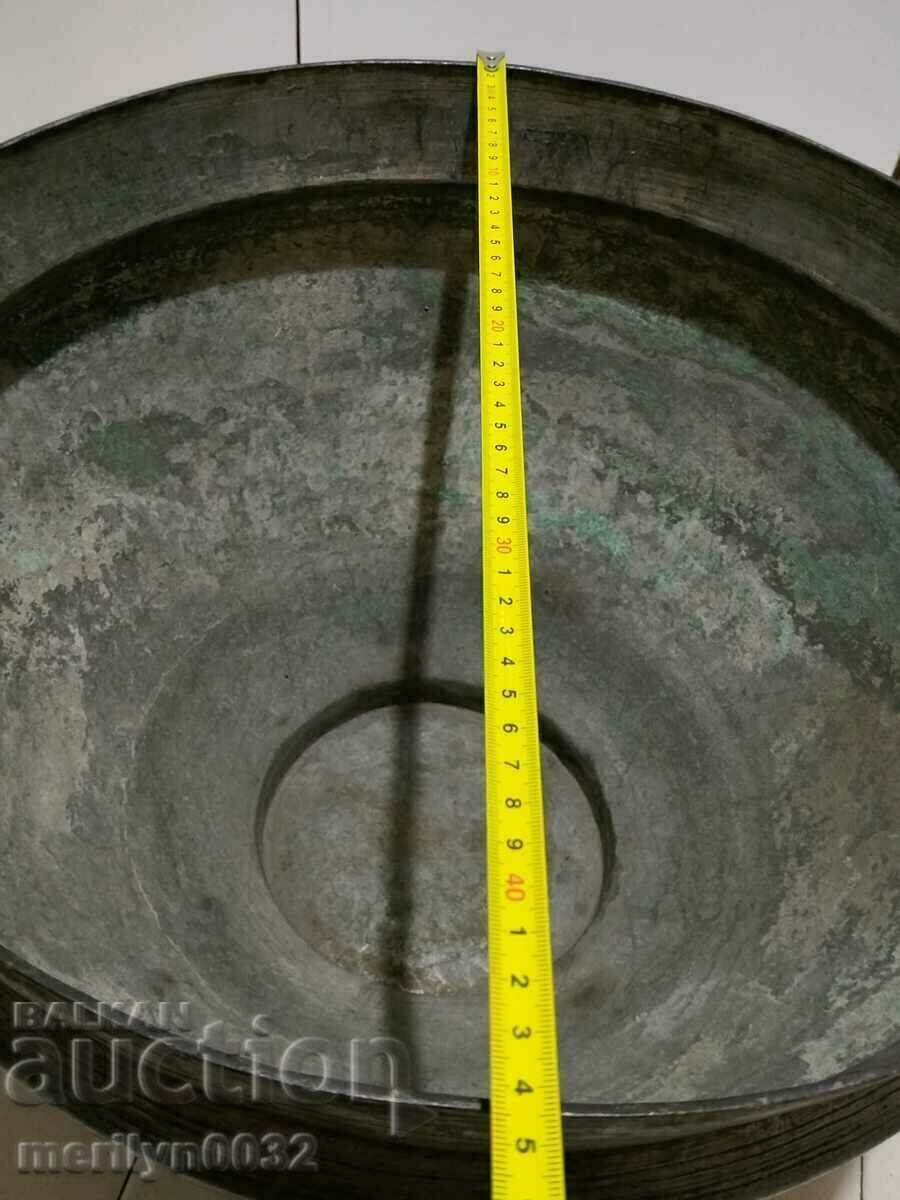 Old font 48/32 cm for water baptism copper cauldron vessel cup - 6 Old font 48/32 cm for water baptism copper cauldron vessel cup - 6