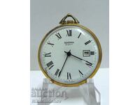 From 1st Soviet ROCKET gold plated pocket watch working Date