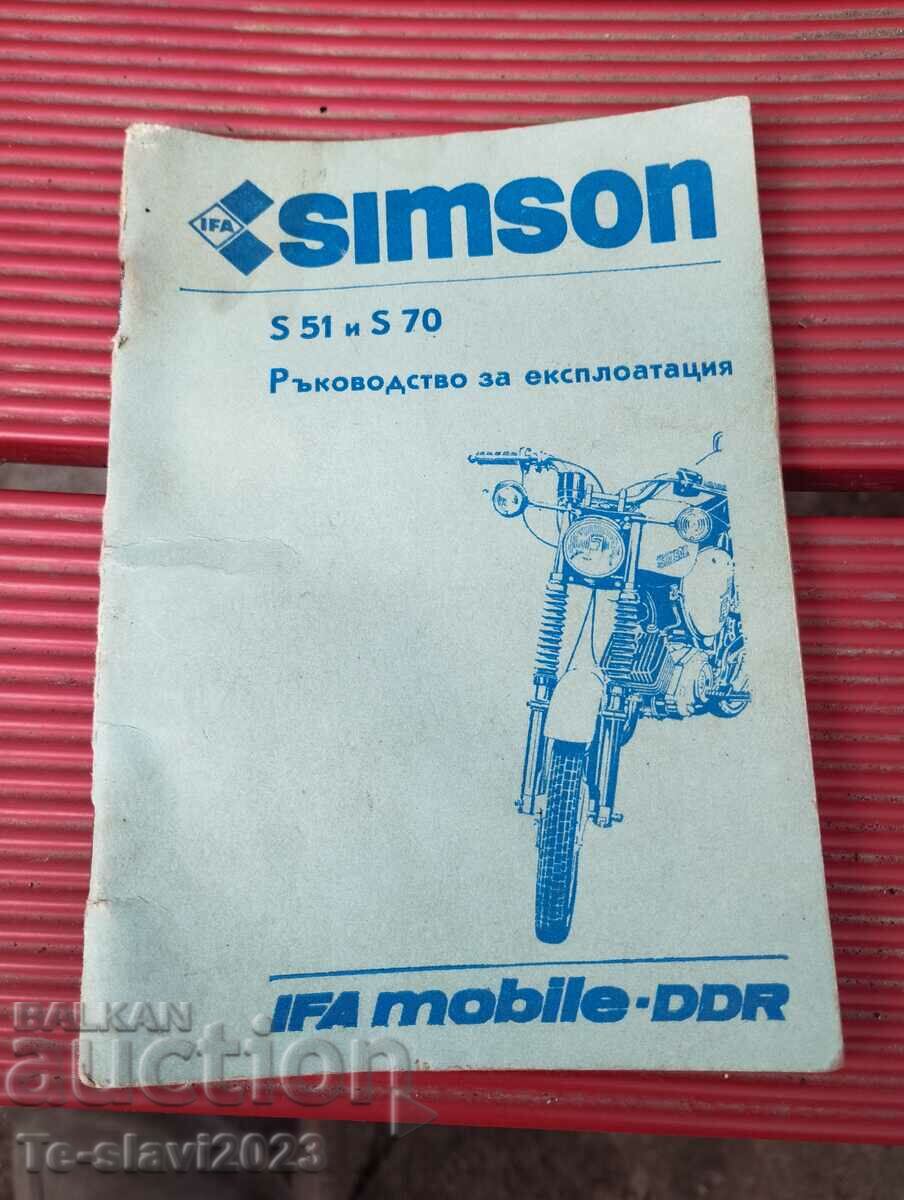 Manual de utilizare a motocicletei Simson