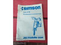 Manual de utilizare a motocicletei Simson