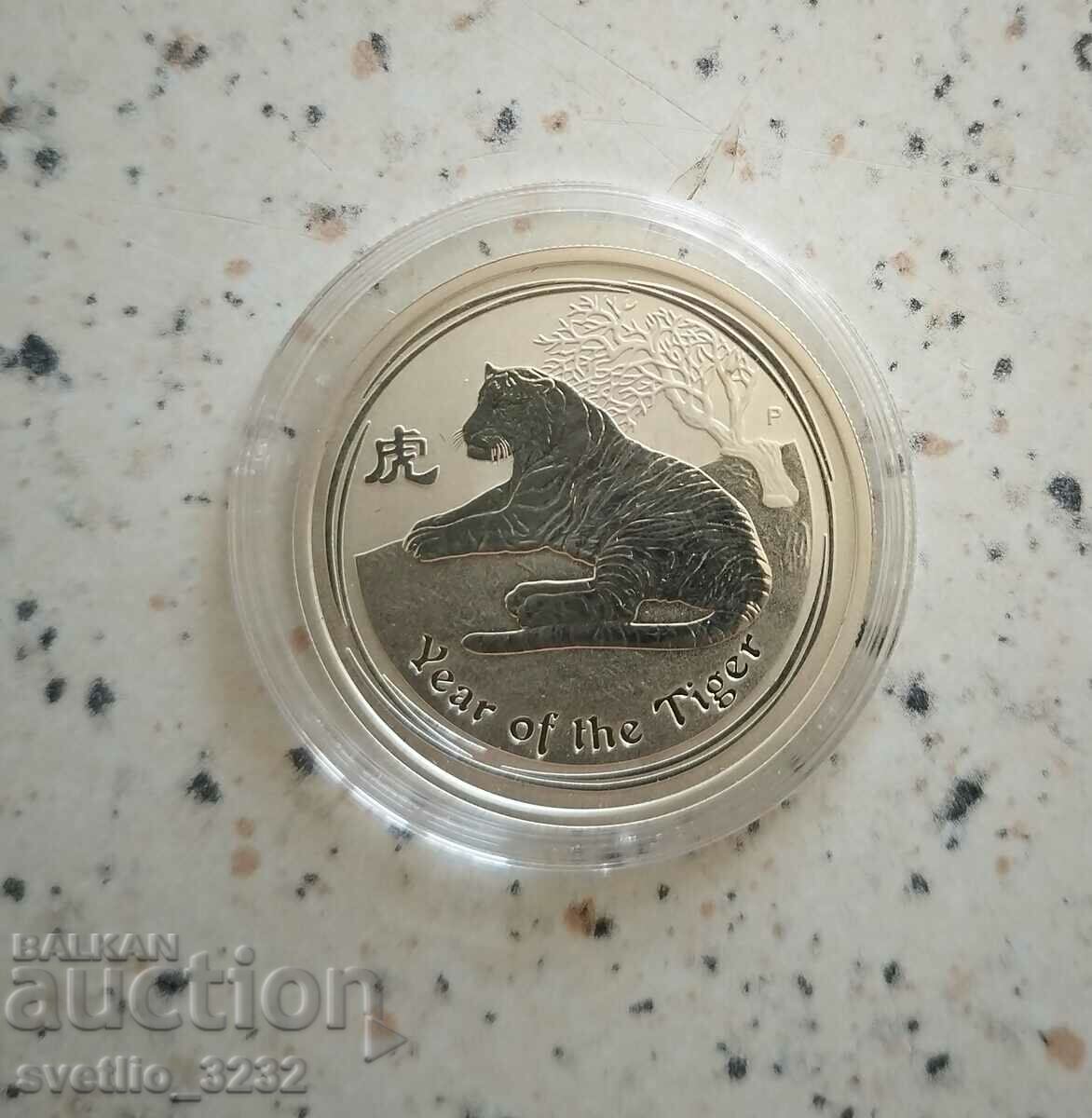 Silver 1/2 OZ 2010 Tiger