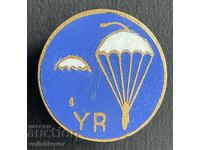 38633 Romania insignia parachutist parachute DOSO enamel 1970s