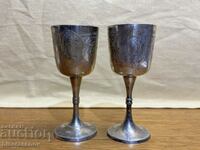 Old metal wine glasses (2 pcs.)