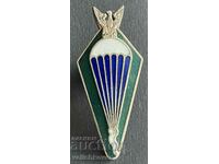 38642 Poland Badge Military Parachutist Enamel on Screw 1960s