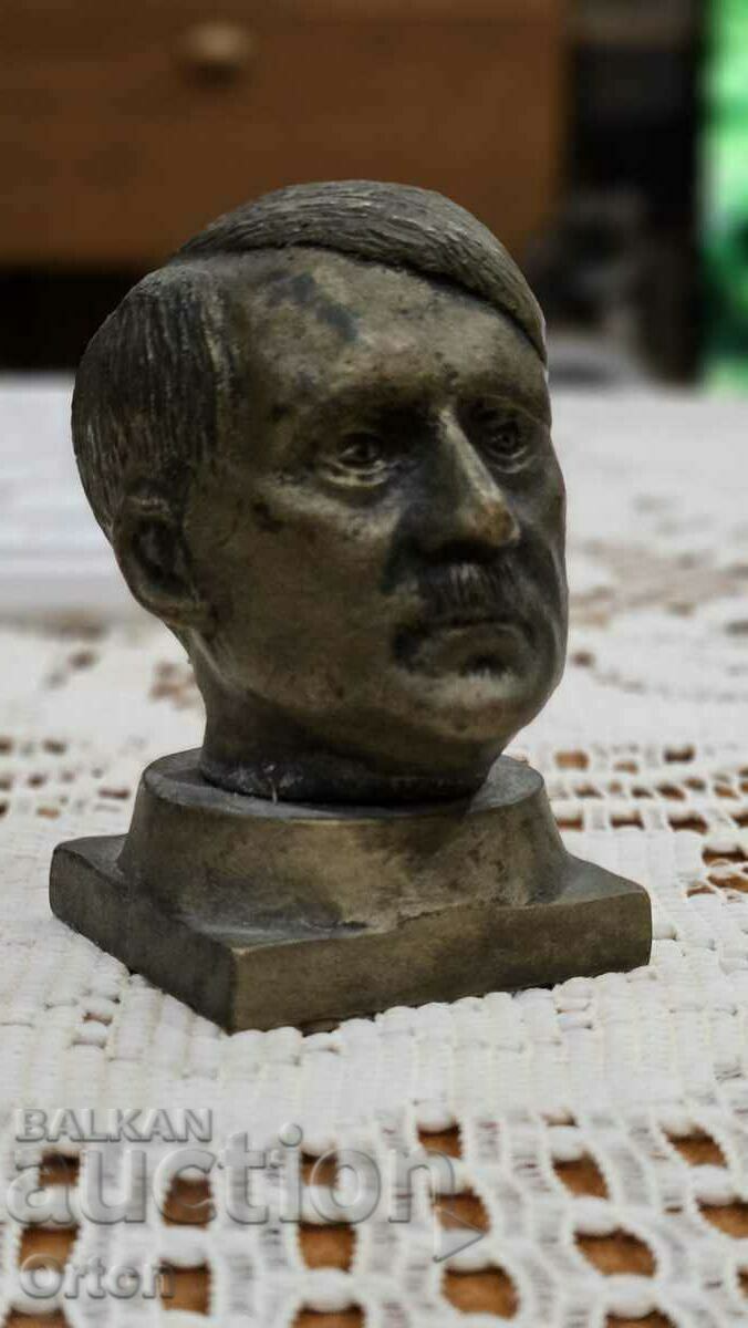 Auction OLD SMALL BRONZE PLASTIC OF HITLER Auction OLD SMALL BRONZE PLASTIC OF HITLER