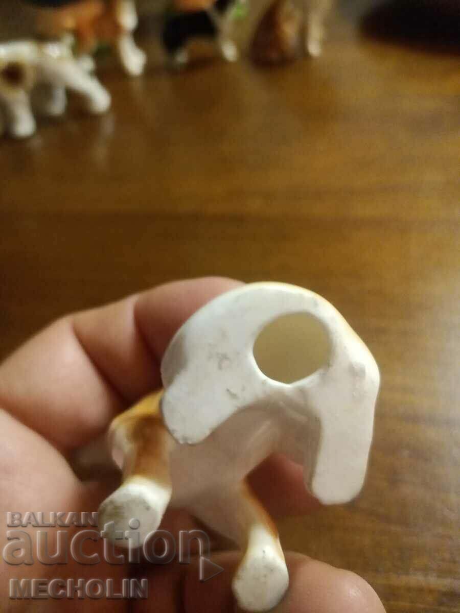 COLLECTIBLE old porcelain dog figurine 4 - 7 COLLECTIBLE old porcelain dog figurine 4 - 7