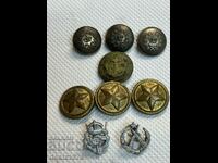 Royal and military buttons and insignia