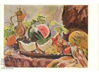 Old postcard - art - I. Kashina, Still life