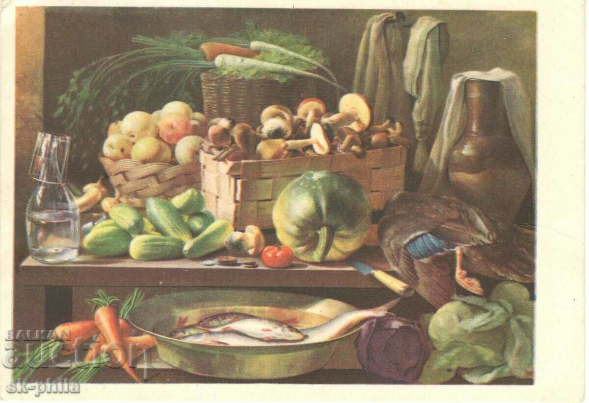 Old postcard - art - I. Khrutskyi, Still life