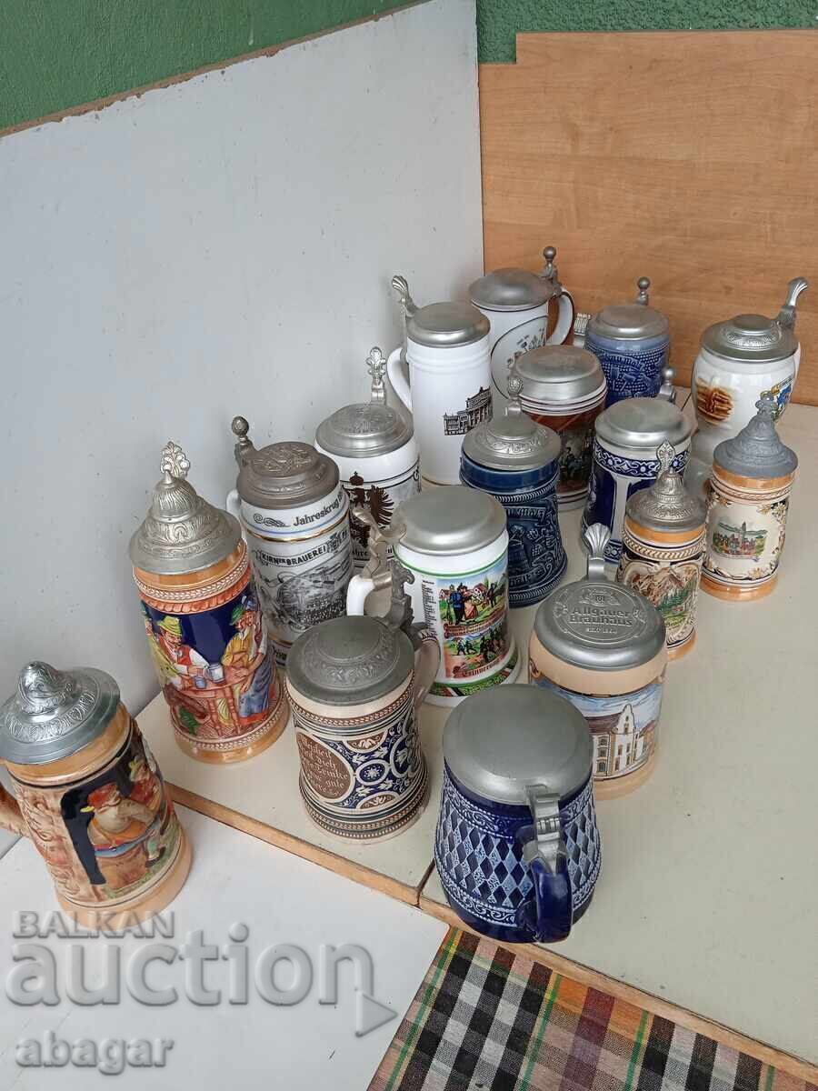 Colecție de halbe ceramice germane - 21 buc cu preț 210.00 BGN | € 107.37 Colecție de halbe ceramice germane - 21 buc cu preț 210.00 BGN | € 107.37