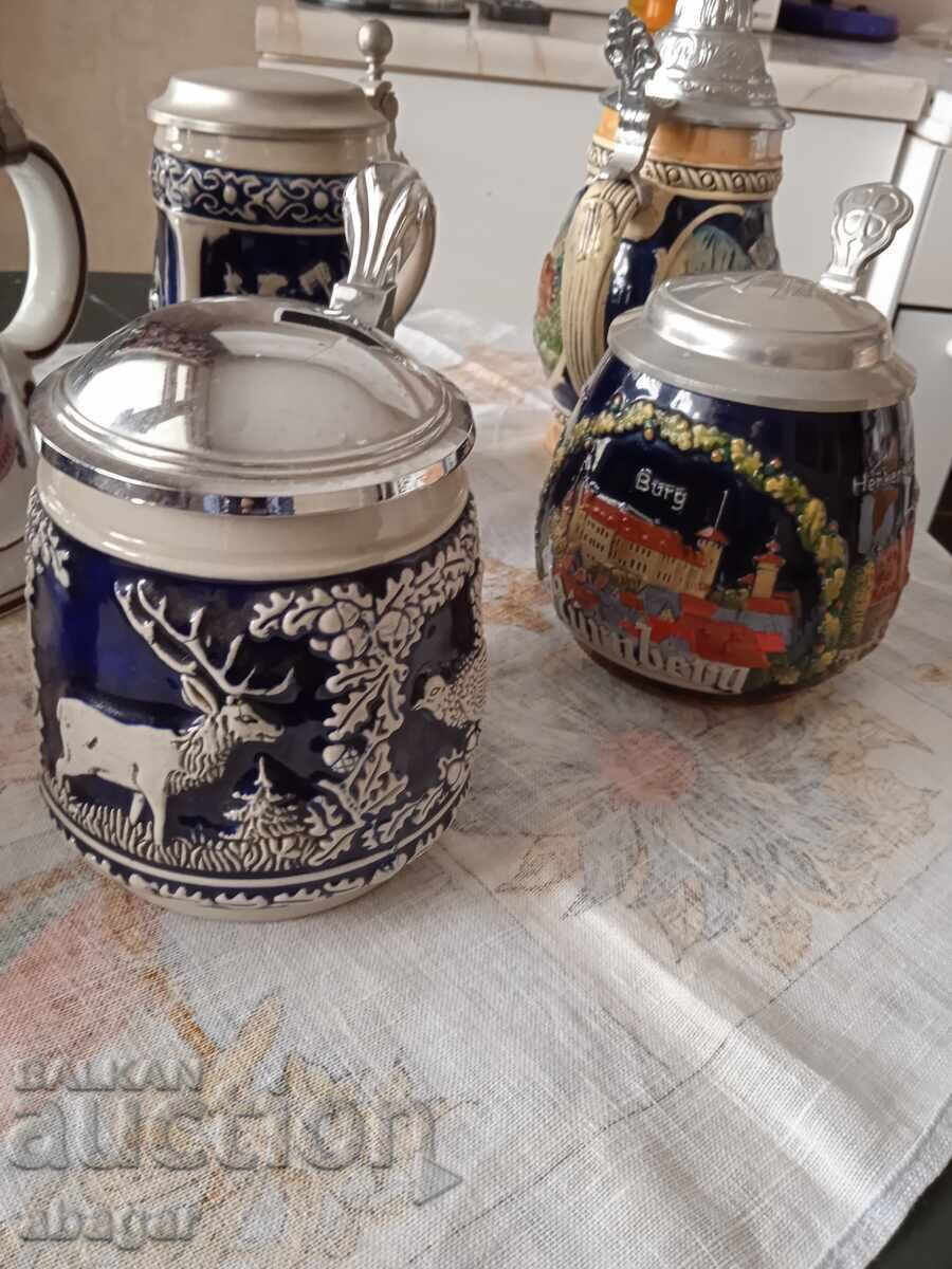 Auction  Collection of beautiful German ceramic mugs - 6 pcs. Gift!