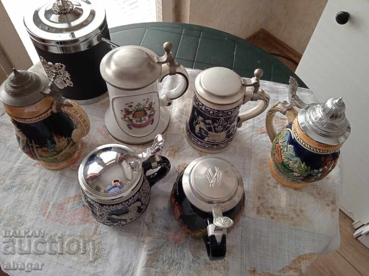 Collection of beautiful German ceramic mugs - 6 pcs. Gift! - 6