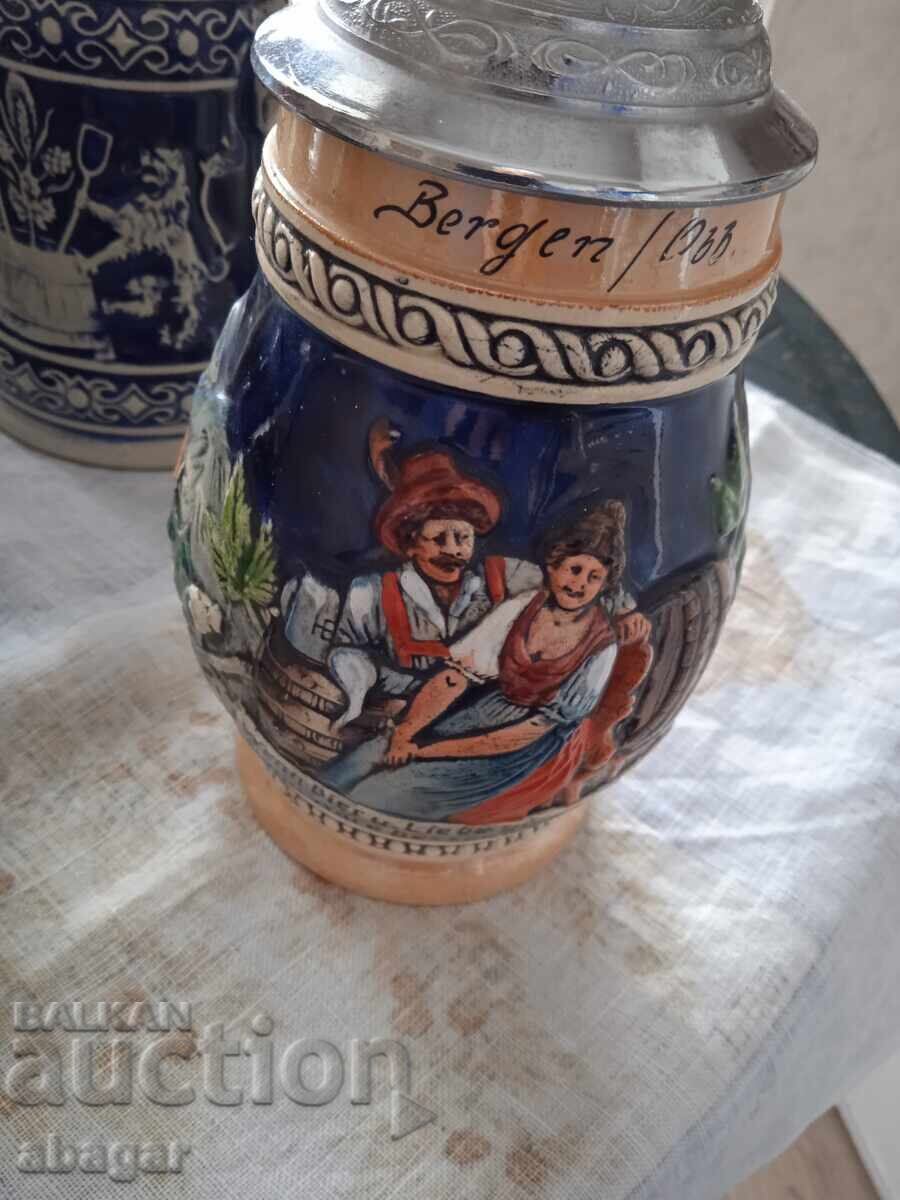 Collection of beautiful German ceramic mugs - 6 pcs. Gift! - 7