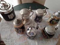 Collection of beautiful German ceramic mugs - 6 pcs. Gift!